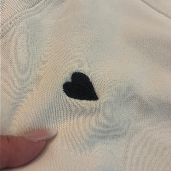 THE GREAT. Cream and Black embroidery Heart Pantsuit. S( 2pc) - Picture 6 of 8